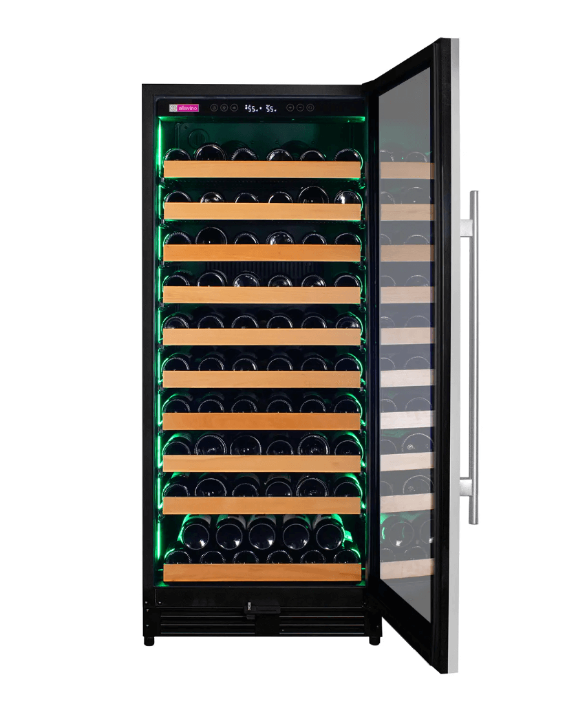 Allavino 119 Bottle 55" Tall Single Zone Stainless Steel Wine Refrigerator VSW11955S-1SL