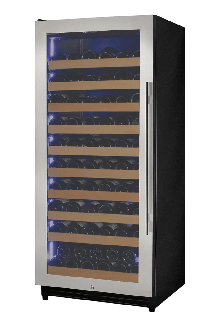 Allavino 119 Bottle 55" Tall Single Zone Stainless Steel Wine Refrigerator VSW11955S-1SL