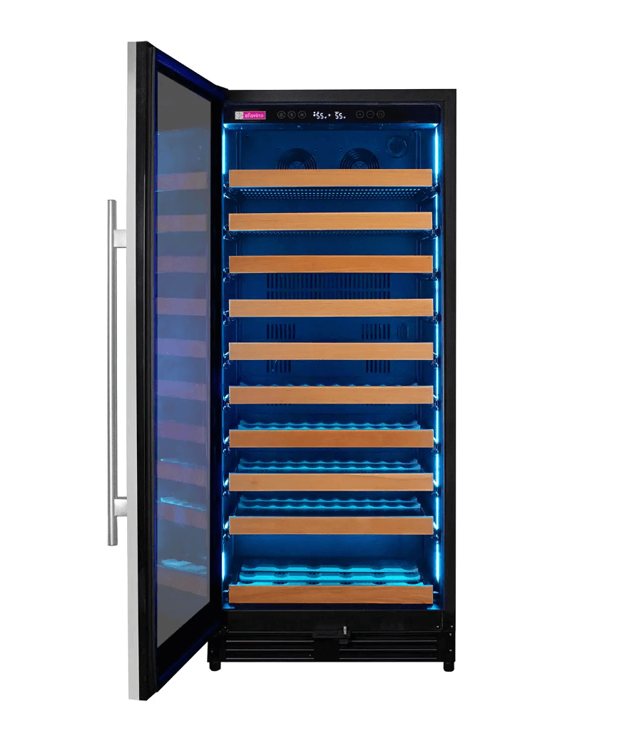 Allavino 119 Bottle 55" Tall Single Zone Stainless Steel Wine Refrigerator VSW11955S-1SL