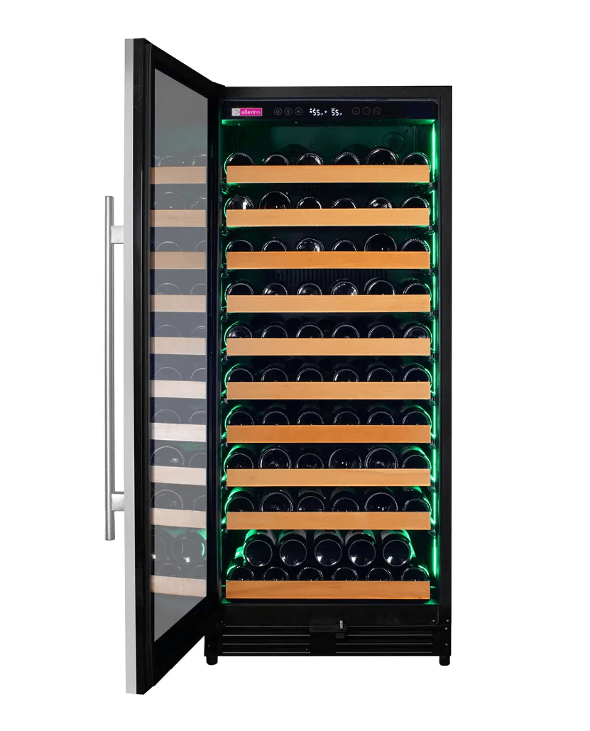 Allavino 119 Bottle 55" Tall Single Zone Stainless Steel Wine Refrigerator VSW11955S-1SL