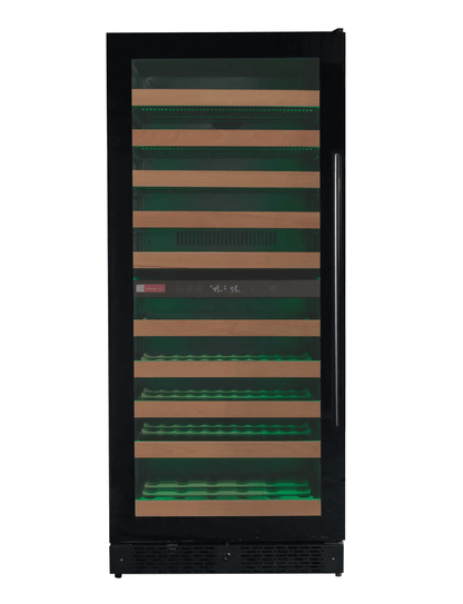 Allavino Reserva Series 119 Bottle 55" Tall Dual Zone Black Glass Wine Refrigerator VSW11955D-2BG 