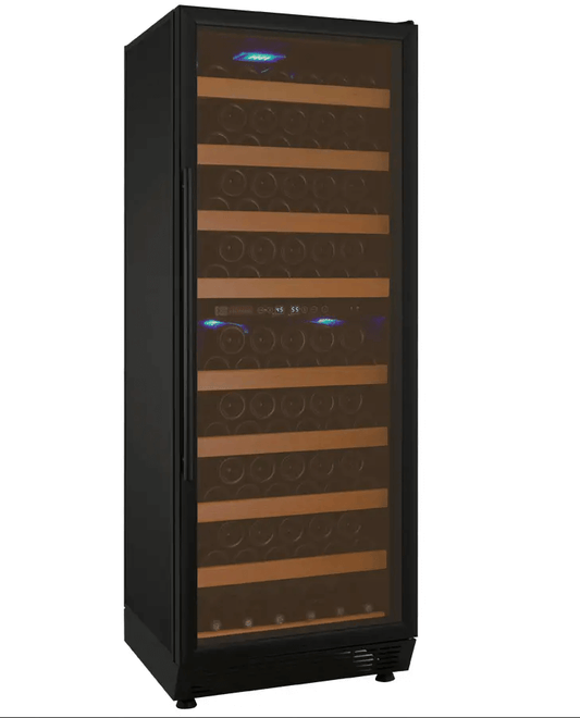 Allavino 24" Wide Vite II Tru-Vino 99 Bottle Dual Zone Black Right Hinge Wine Refrigerator YHWR99-2BR20