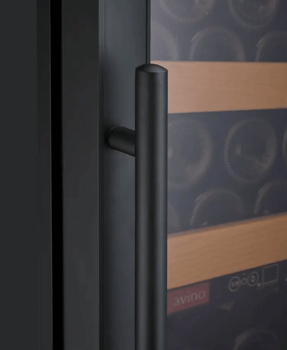 Allavino 24" Wide Vite II Tru-Vino 99 Bottle Dual Zone Black Right Hinge Wine Refrigerator YHWR99-2BR20 image of door handle