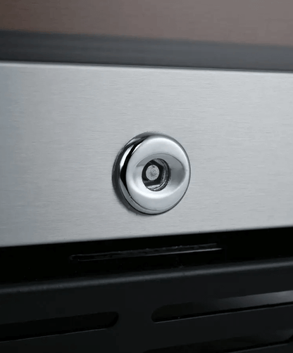 Allavino Vite Series 99 Bottle Dual Zone Freestanding Wine Cooler Refrigerator with Right Hinge Stainless Steel Door YHWR99-2SR20 image of door lock