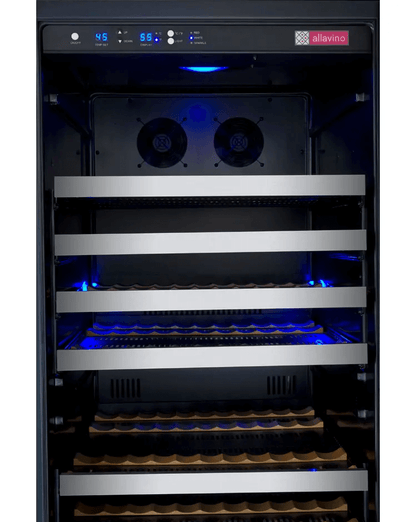 Allavino 24" Wide FlexCount II Tru-Vino 177 Bottle Single Zone Stainless Steel Wine Refrigerator VSWR177-1SL20 image of temp control