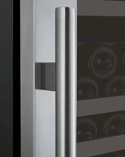 Allavino 24" Wide FlexCount II Tru-Vino 177 Bottle Single Zone Stainless Steel Wine Refrigerator VSWR177-1SL20 image of handle