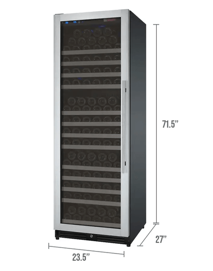 Allavino 24" Wide FlexCount II Tru-Vino 177 Bottle Single Zone Stainless Steel Wine Refrigerator VSWR177-1SL20