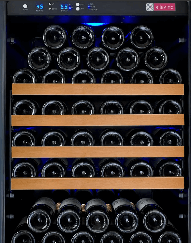 Allavino 24" Wide FlexCount II Tru-Vino 177 Bottle Single Zone Black Wine Refrigerator VSWR177-1BR20 image of temp control