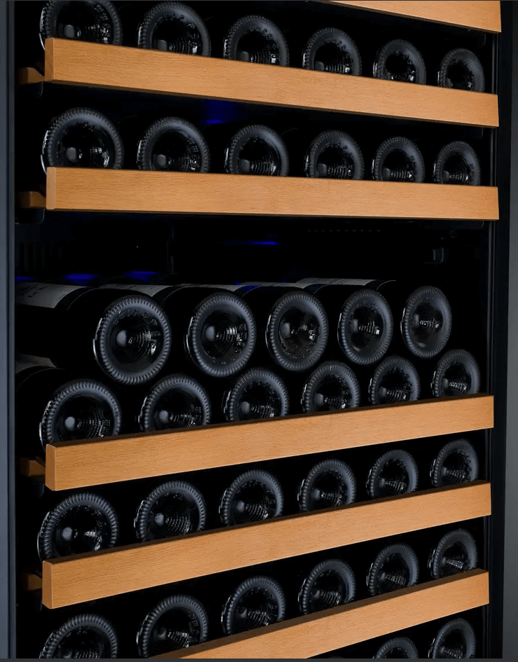Allavino 24" Wide FlexCount II Tru-Vino 177 Bottle Single Zone Black Wine Refrigerator VSWR177-1BR20 image of interior lighting