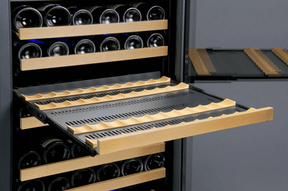 Allavino 24" Wide FlexCount II Tru-Vino 177 Bottle Single Zone Black Wine Refrigerator VSWR177-1BR20 image of shelf 