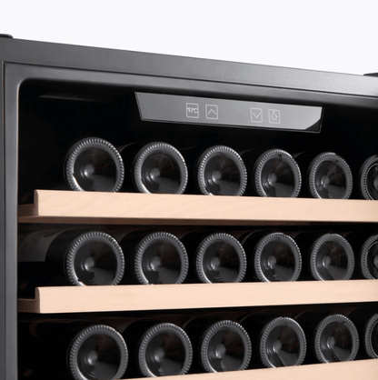Empava Single Zone Wine Cooler 55 inch Tall Wine Fridge EMPV-WC05S with image of temperature display