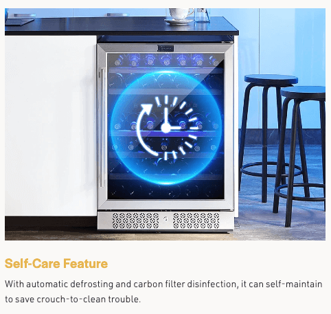 Empava Dual Zone Wine Cooler 24 inch Wide Wine & Beverage Cooler EMPV-WC04D with image circulating fans
