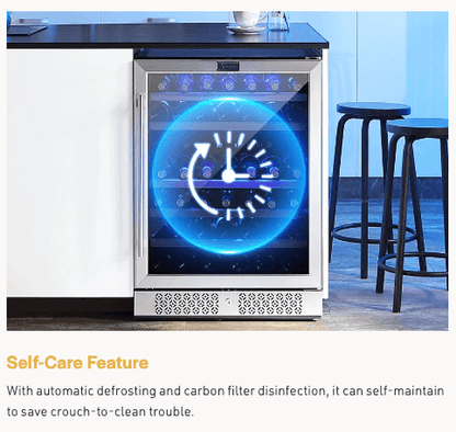 Empava Dual Zone Wine Cooler 24 inch Wide Wine & Beverage Cooler EMPV-WC04D with image circulating fans