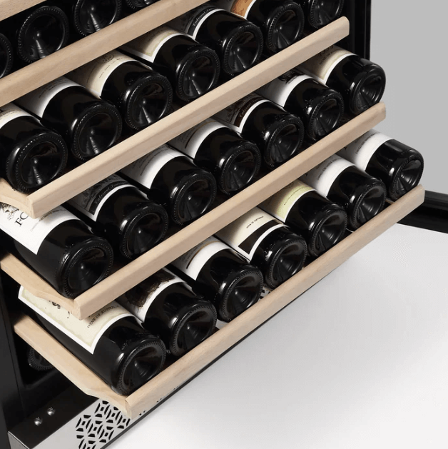 Empava Single Zone Wine Cooler Wine Fridge 24 inch Wide EMPV-WC03S with image of shelves