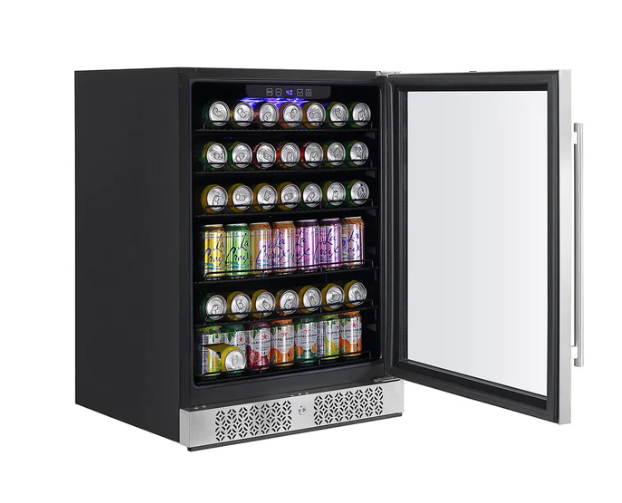 Empava 24 Inch Freestanding & Under Counter Beverage Fridge EMPV-BR02S