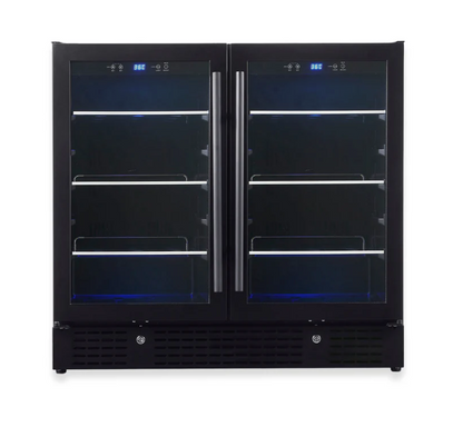 36” Wide Under-Counter Dual Zone Beverage Cooler KBU190B2