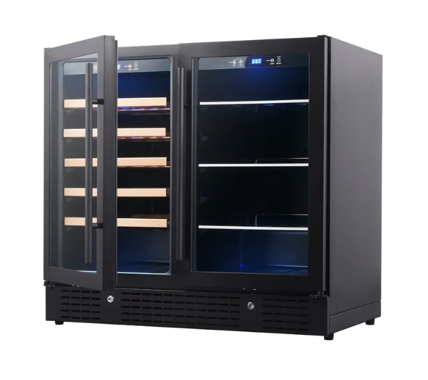 36-inch Beer and Wine Cooler Combination with Low-E Glass Door KBU190BW