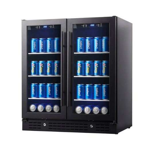 30-inch Wide Undercounter Beverage Fridge with Low-E Glass Door KBU165B2