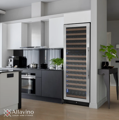 Allavino Reserva Series 154 Bottle Dual Zone Built-in Wine Refrigerator with Stainless Steel Door VSW15471D-2S
