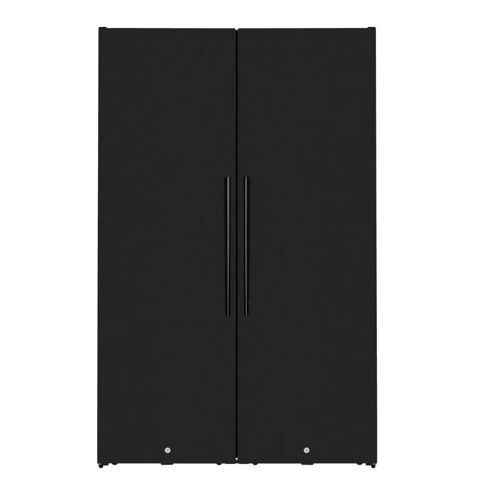Allavino Side-by-Side Wine Vault with Solid Black Doors | 2X-KWR-8185-SD