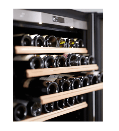 Transtherm Ermitage Glass & Black Free Standing Wine Cooler ER1TGV3 Image of Shelves