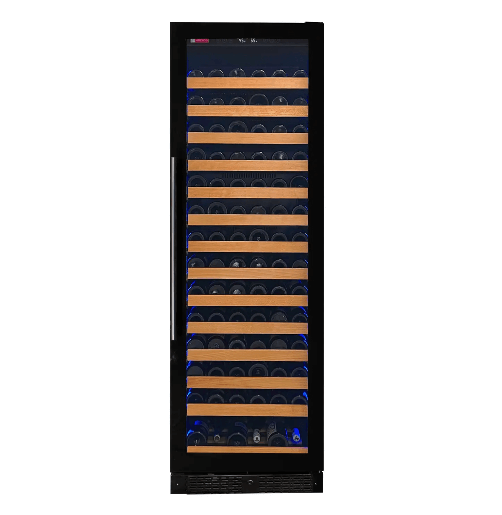 Allavino Reserva Series 163 Bottle 71" Tall Single Zone Black Glass Door Wine Cooler Refrigerator VSW16371S-1BGL