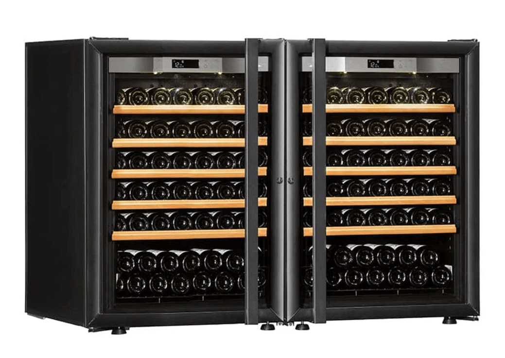 Transtherm Prestige Double Loft 144 Bottle Vintage Wine Cabinet in Black