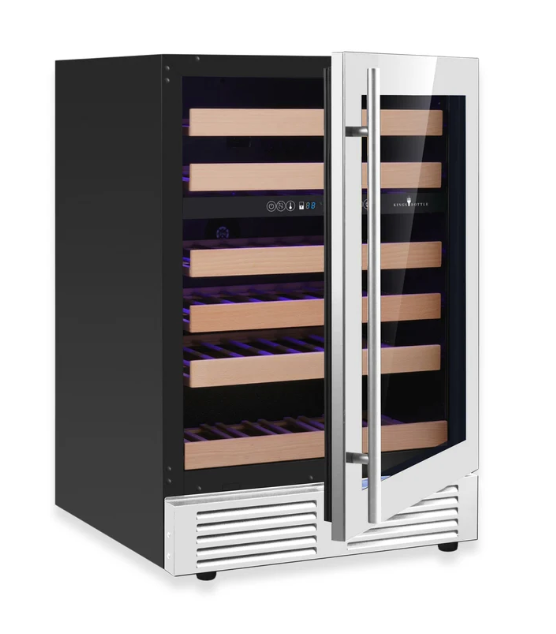 Kings Bottle 24-Inch Dual Zone Under Counter Wine Cooler with Low-E Glass  KBU145DX