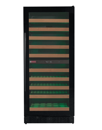 Allavino Reserva Series 119 Bottle 55" Tall Dual Zone Black Glass Wine Refrigerator VSW11955D-2BG 