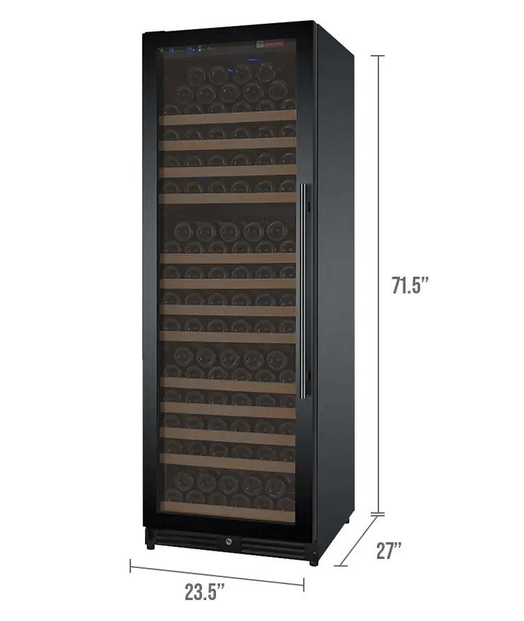 Allavino 24" Wide FlexCount II Tru-Vino 177 Bottle Single Zone Black Wine Refrigerator VSWR177-1BR20 