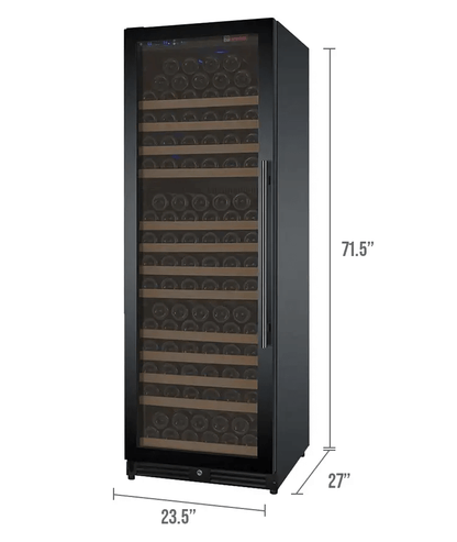 Allavino 24" Wide FlexCount II Tru-Vino 177 Bottle Single Zone Black Wine Refrigerator VSWR177-1BR20 
