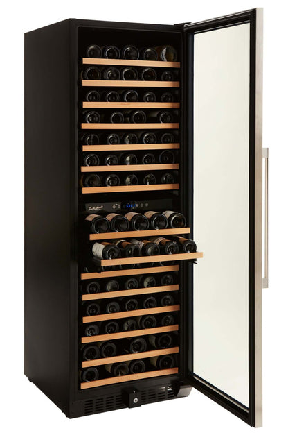 Smith & Hanks 166 Bottle Dual Zone Premium Stainless Steel Wine Refrigerator