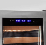 Allavino 100 Bottle Black French Doors Dual Zone Wine Refrigerator with Two Refrigerated Drawers - Allavino - Buy at Wine Coolers Online