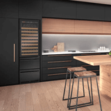 Allavino 100 Bottle Black French Doors Dual Zone Wine Refrigerator with Two Refrigerated Drawers - Allavino - Buy at Wine Coolers Online