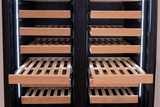 Allavino 100 Bottle Black French Doors Dual Zone Wine Refrigerator with Two Refrigerated Drawers - Allavino - Buy at Wine Coolers Online