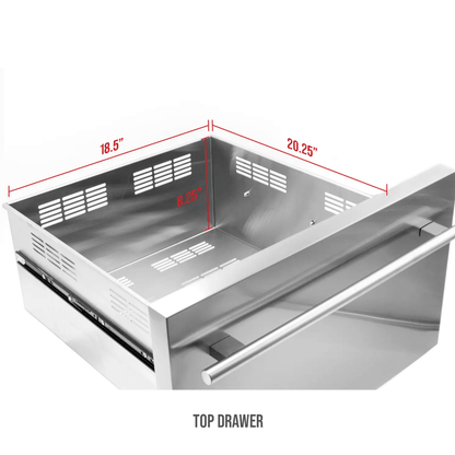 Allavino 108 Bottle Black or Stainless Wine Refrigerator with Two Refrigerated Drawers - Allavino - Buy at Wine Coolers Online