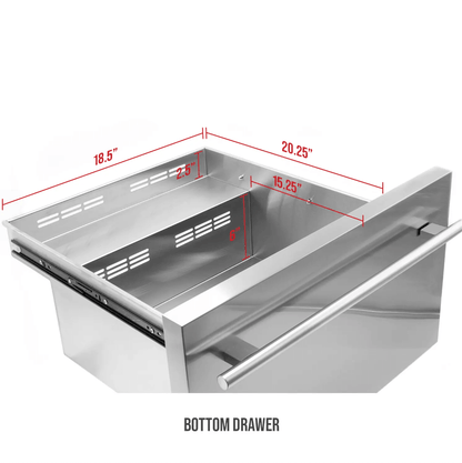 Allavino 108 Bottle Black or Stainless Wine Refrigerator with Two Refrigerated Drawers - Allavino - Buy at Wine Coolers Online