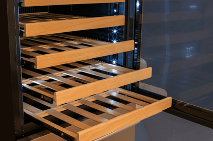 Allavino 108 Bottle Black or Stainless Wine Refrigerator with Two Refrigerated Drawers - Allavino - Buy at Wine Coolers Online