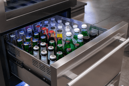 Allavino 108 Bottle Black or Stainless Wine Refrigerator with Two Refrigerated Drawers - Allavino - Buy at Wine Coolers Online