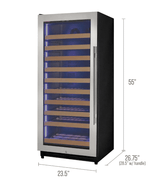 Allavino 119 Bottle 55" Tall Single Zone Stainless Steel Wine Refrigerator VSW11955S - 1SL - Allavino - Buy at Wine Coolers Online
