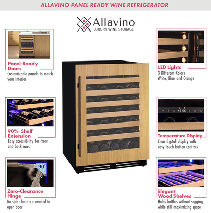 Allavino 24" Wide Dual Zone Panel Ready Wine Refrigerator - Allavino - Buy at Wine Coolers Online