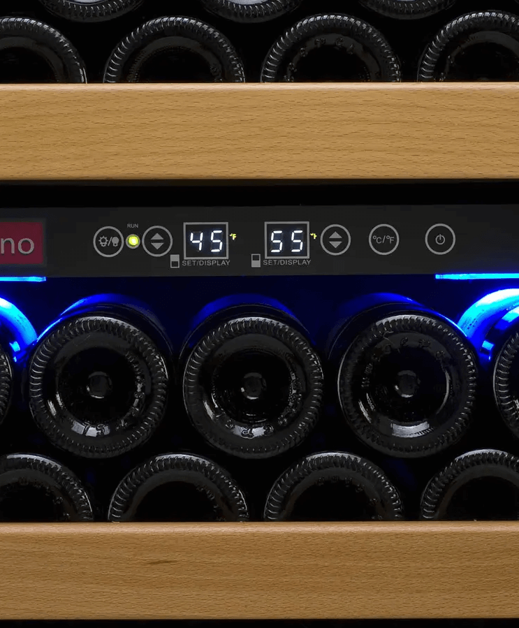 Allavino 24" Wide Vite II Tru - Vino 99 Bottle Dual Zone Black Right Hinge Wine Refrigerator YHWR99 - 2BR20 - Allavino - Buy at Wine Coolers Online