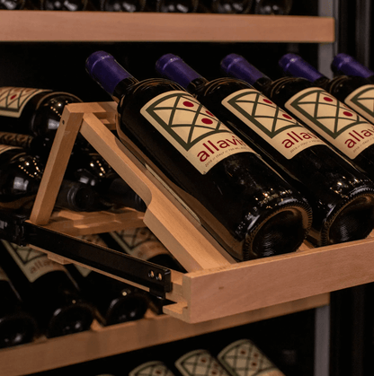 Allavino 248 Bottle Single Zone Freestanding Wine Refrigerator with Display Shelving and Black Glass Door - Allavino - Buy at Wine Coolers Online