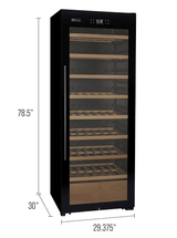 Allavino 248 Bottle Single Zone Freestanding Wine Refrigerator with Display Shelving and Black Glass Door - Allavino - Buy at Wine Coolers Online