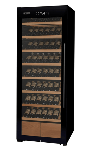 Allavino 248 Bottle Single Zone Freestanding Wine Refrigerator with Display Shelving and Black Glass Door - Allavino - Buy at Wine Coolers Online