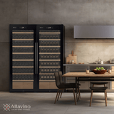 Allavino 248 Bottle Single Zone Freestanding Wine Refrigerator with Display Shelving and Black Glass Door - Allavino - Buy at Wine Coolers Online