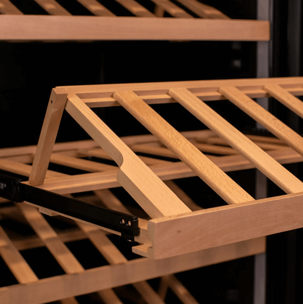 Allavino 248 Bottle Single Zone Freestanding Wine Refrigerator with Display Shelving and Black Glass Door - Allavino - Buy at Wine Coolers Online