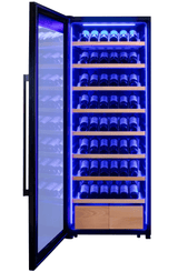 Allavino 248 Bottle Single Zone Freestanding Wine Refrigerator with Display Shelving and Black Glass Door - Allavino - Buy at Wine Coolers Online