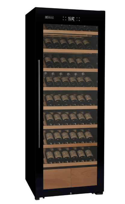 Allavino 248 Bottle Single Zone Freestanding Wine Refrigerator with Display Shelving and Black Glass Door - Allavino - Buy at Wine Coolers Online