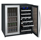Allavino 30" Wide FlexCount II Tru - Vino 30 Bottle/88 Can Dual Zone Stainless Steel Built - In Wine & Beverage Combo - Allavino - Buy at Wine Coolers Online